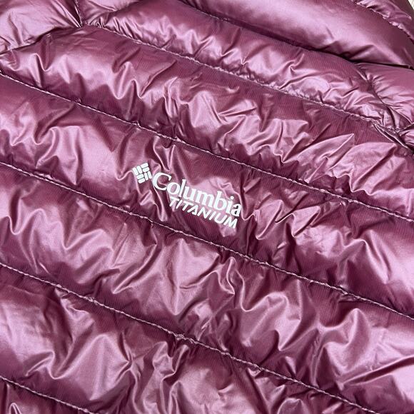 The North Face Down Jacket Size Small Womens Purple Arctic Crest Full Zip $260 - Picture 10 of 14